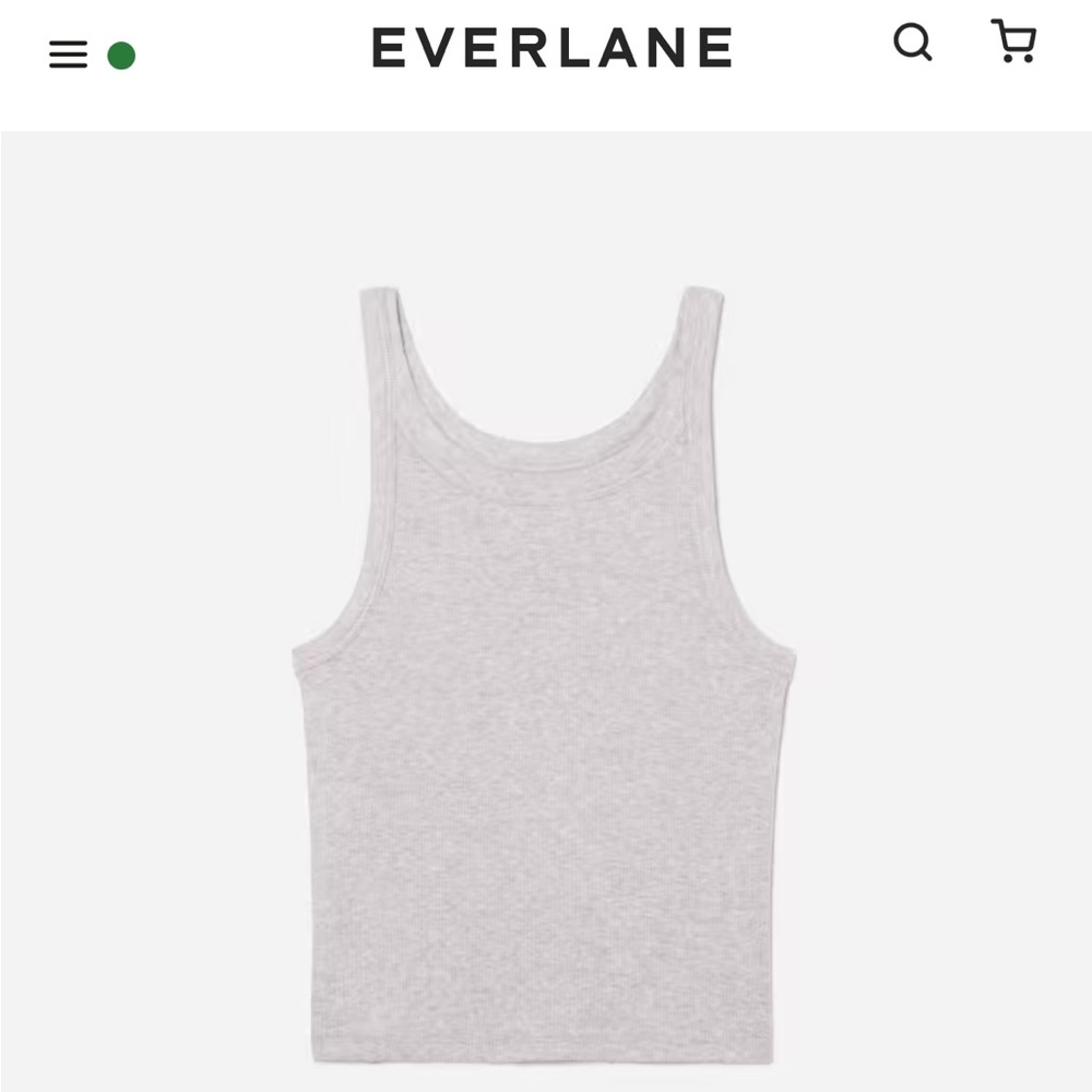 Everlane Pima cotton micro rib short tank